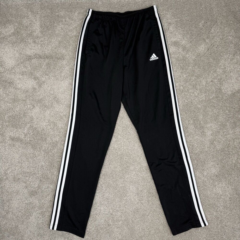 Adidas Primegreen Track Pants Black Size Medium Mens Athletic Ankle Zips Stretch